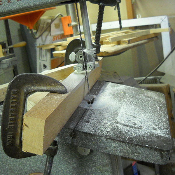 Another view of the bandsaw Rib Jig